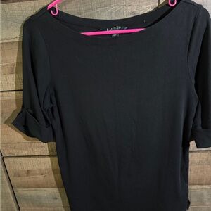 Ralph Lauren Women's Black Short Sleeve Top